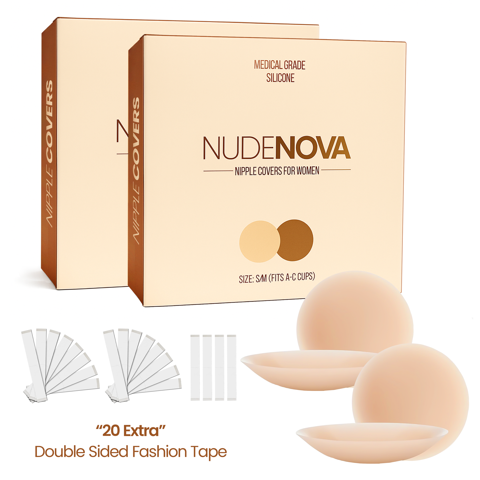 Nipple covers with lift for a seamless and natural push-up effect.